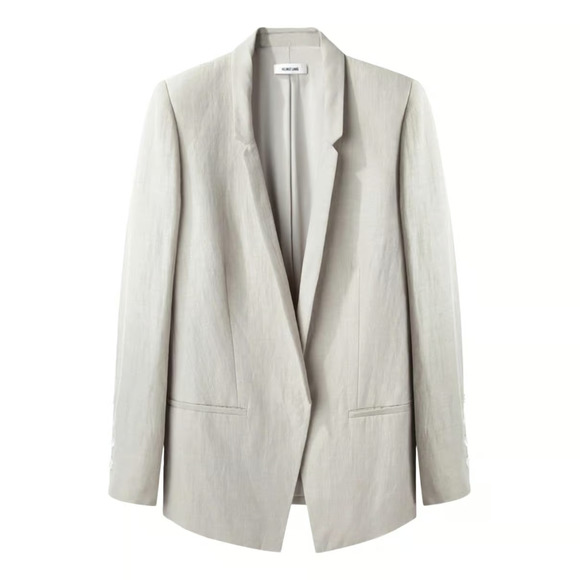 Helmut Lang Linen Jacket Blazer Oatmeal Beige Tan One Button Notch Lapel… - Picture 1 of 8